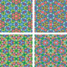 set of Abstract mosaic colorful seamless wallpaper texture backg N6
