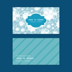 Vector shiny diamonds horizontal frame pattern business cards set