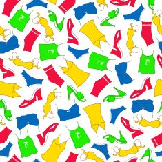 Seamless pattern clothes woman