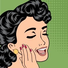 pop art cute retro woman in comics style N28