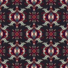 Vintage Damask Floral Vector Oriental
