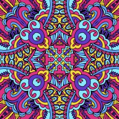 Abstract seamless ethnic colorful vector background