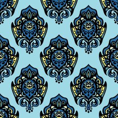 Damask seamless floral vector pattern