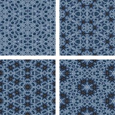 set of Abstract mosaic colorful seamless wallpaper texture backg N7