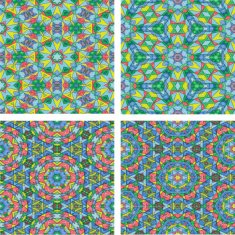 set of Abstract mosaic colorful seamless wallpaper texture backg N10