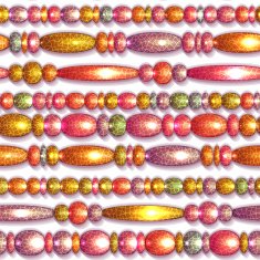 Vector seamless pattern with colored beads