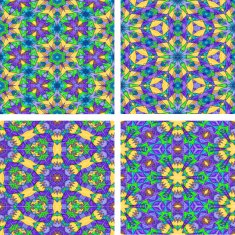 set of Abstract mosaic colorful seamless wallpaper texture backg N11