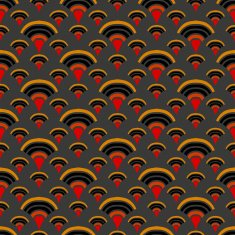 Vintage hand drawn art deco pattern N3