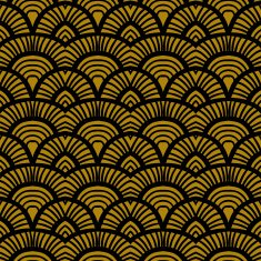Vintage hand drawn art deco pattern N8