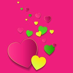 vector red Valentine's Day Card with hearts