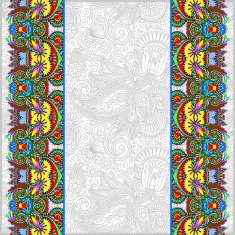 ornamental background with flower ribbon stripe pattern N8