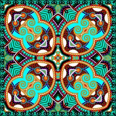 silk neck scarf or kerchief square pattern design N26