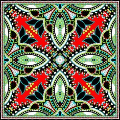 silk neck scarf or kerchief square pattern design N27
