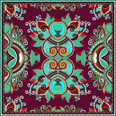 silk neck scarf or kerchief square pattern design N31