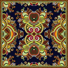silk neck scarf or kerchief square pattern design N32