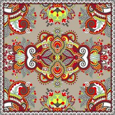 silk neck scarf or kerchief square pattern design N34