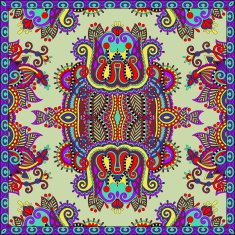 silk neck scarf or kerchief square pattern design N36