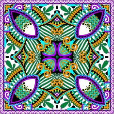 silk neck scarf or kerchief square pattern design N37