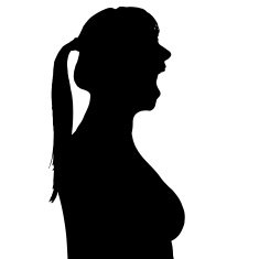 Vector silhouette of a woman N410