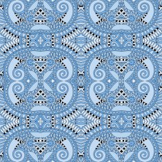 seamless geometry vintage pattern blue colour