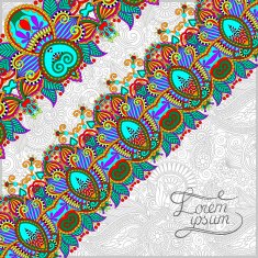 ornamental background with flower ribbon stripe pattern N10