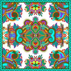Traditional ornamental floral paisley bandanna Square ornament N20