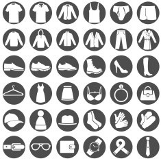 Vector Set of Wear Icons N3