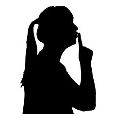 Vector silhouette of a woman N412