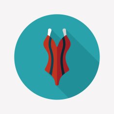 swimming suit flat icon with long shadow eps10 N22