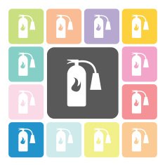 Fire extinguisher Icon color set vector illustration