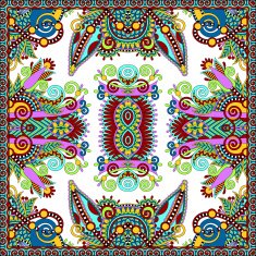 Traditional ornamental floral paisley bandanna Square ornament N33