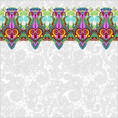 ornamental background with flower ribbon stripe pattern greeti N21