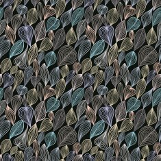Dark floral seamless pattern