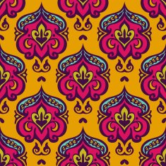 Damask vector floral abstract seamless pattern