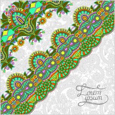 ornamental background with flower ribbon stripe pattern N11