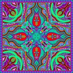 silk neck scarf or kerchief square pattern design N41