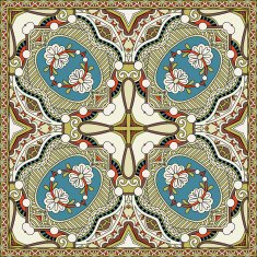 silk neck scarf or kerchief square pattern design N45