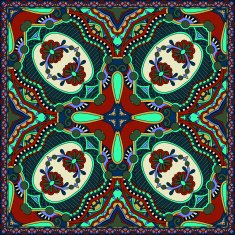 silk neck scarf or kerchief square pattern design N46