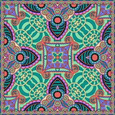 silk neck scarf or kerchief square pattern design N47