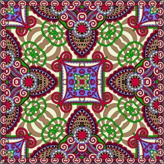 silk neck scarf or kerchief square pattern design N49
