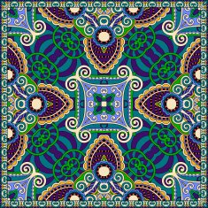 silk neck scarf or kerchief square pattern design N50