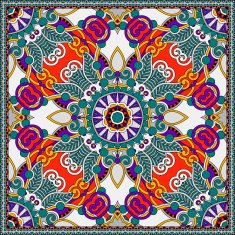 silk neck scarf or kerchief square pattern design N52
