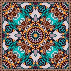 silk neck scarf or kerchief square pattern design N54