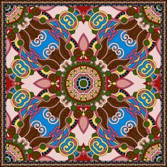 silk neck scarf or kerchief square pattern design N56