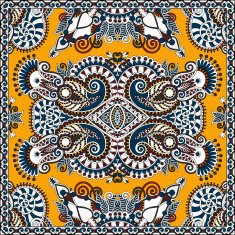 Traditional ornamental floral paisley bandanna N575