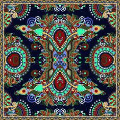 silk neck scarf or kerchief square pattern design N57