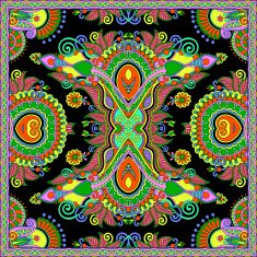 silk neck scarf or kerchief square pattern design N58
