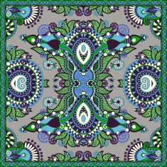 silk neck scarf or kerchief square pattern design N61