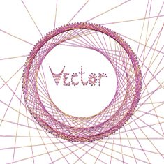 Vector abstract background with embroidery on cardboard