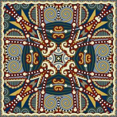 Traditional ornamental floral paisley bandanna Square ornament N39